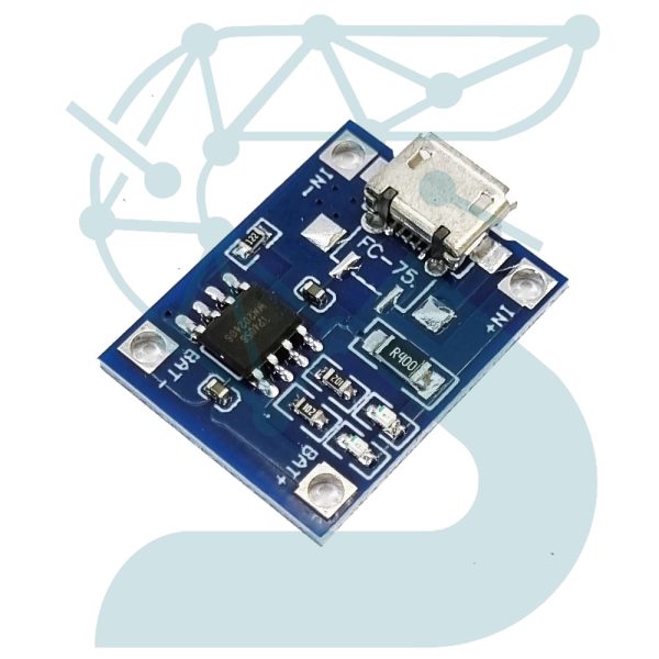 ماژول شارژ باتری تک سل TP4056 MICRO USB
