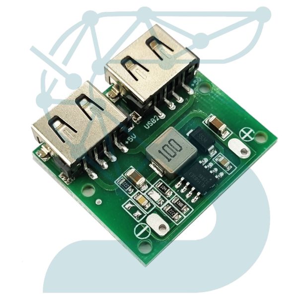 ماژول مبدل ولتاژ 6-30V به 5V با خروجی دو پورت USB