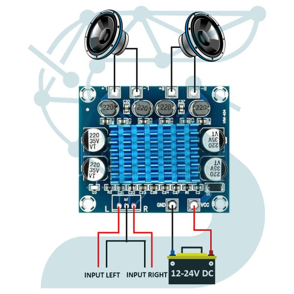 ماژول آمپلی فایر استریو XH-A232 با دو خروجی 30 واتی - Image 2
