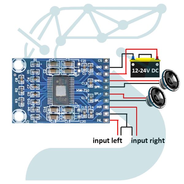 ماژول آمپلی فایر دو کانال 50 وات XH-M562 - Image 4