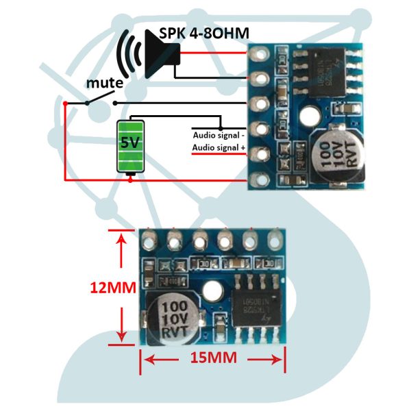 ماژول آمپلی فایر 5 وات XY-SP5W - Image 4